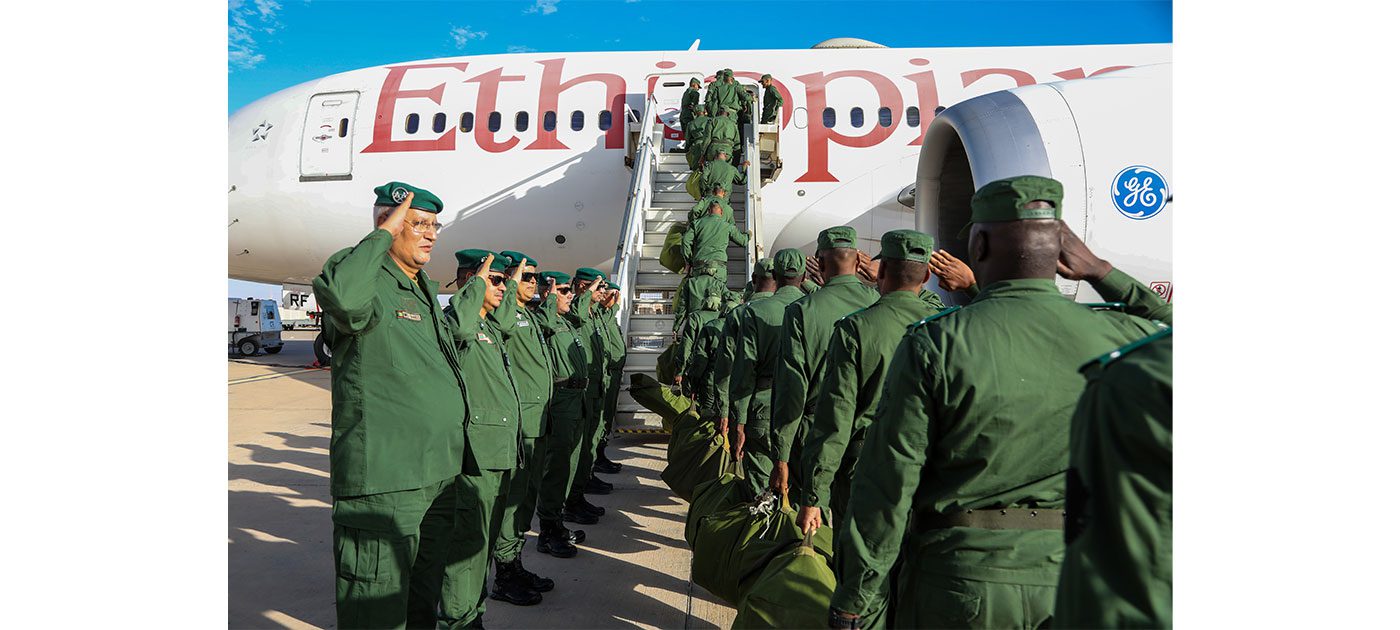 الوحدة الـ 20 من الدرك الوطني تغادر البلاد متوجهة إلى جمهورية وسط إفريقيا